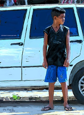 Junge - Garoto - Boy 2024   Handmade digital painting on canvas 110 x 150 cm (197 megapixels)